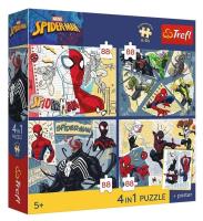 Opakowanie Puzzle 4x88el Sieć zabawy + kolekcjonerski plakat