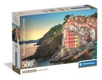 PUZZLE 500 EL COMPACT Riomaggiore Coast. Wydawca: Clementoni. SmakLiter.pl Opakowanie PUZZLE 500 EL COMPACT Riomaggiore Coast