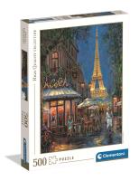 PUZZLE 500 EL HQ Night at the Eiffel Cafe. Wydawca: Clementoni. SmakLiter.pl Opakowanie PUZZLE 500 EL HQ Night at the Eiffel Cafe