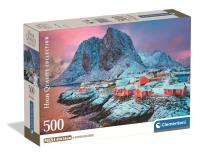 Puzzle 500 Hamnoy Village. Wydawca: Clementoni. SmakLiter.pl Opakowanie Puzzle 500 Hamnoy Village