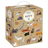 Puzzle 500 Puzzlove CzuCzu Koty. Wydawca: Bright Junior Media Justyna Han. SmakLiter.pl Opakowanie Puzzle 500 Puzzlove CzuCzu Koty