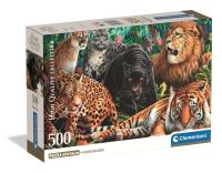 Puzzle 500 Wild Cats. Wydawca: Clementoni. SmakLiter.pl Opakowanie Puzzle 500 Wild Cats