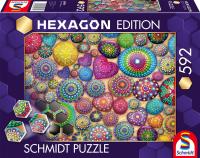 Opakowanie Puzzle 592 HEXAGON Mandala 114375