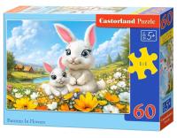 Opakowanie Puzzle 60 Bunnies in Flower CASTOR
