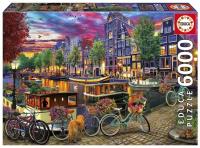 Puzzle 6000 Amsterdam Niderlandy. Wydawca: Educa. SmakLiter.pl Opakowanie Puzzle 6000 Amsterdam Niderlandy