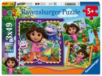 Opakowanie Puzzle dla dzieci 2D: Dora 3x49el