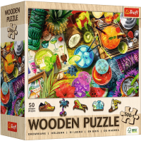 Puzzle drewniane 500+1 Kolorowe koktajle TREFL. Wydawca: Trefl. SmakLiter.pl Opakowanie Puzzle drewniane 500+1 Kolorowe koktajle TREFL