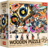 Puzzle drewniane 500+1 W świecie muzyki TREFL. Wydawca: Trefl. SmakLiter.pl Opakowanie Puzzle drewniane 500+1 W świecie muzyki TREFL