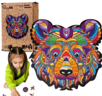 Opakowanie Puzzle drewniane eko 22 Brązowy niedźwiedź A4