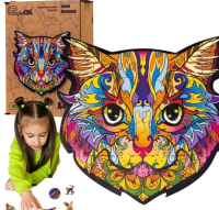 Opakowanie Puzzle drewniane eko 22 Kotek Murkotek A4