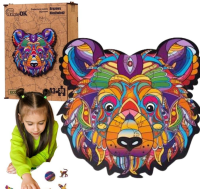 Opakowanie Puzzle drewniane eko 39 Brązowy niedźwiedź A3