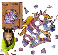 Opakowanie Puzzle drewniane eko 63 Bajeczny jednorożec A4