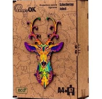 Opakowanie Puzzle drewniane eko 67 Szlachetny jeleń A4