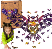 Opakowanie Puzzle drewniane eko 69 Magiczna sowa A4