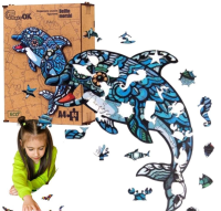Opakowanie Puzzle drewniane eko 84 Delfin A4