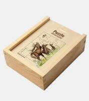 Opakowanie Puzzle drewniane Rodzina Jeleni