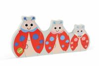 Puzzle dwustronne drewniane Biedronka. Wydawca: Oops. SmakLiter.pl Opakowanie Puzzle dwustronne drewniane Biedronka