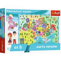 Opakowanie Puzzle edukacyjne 44 Mapa Ukrainy UA TREFL