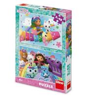 Opakowanie Puzzle Koci Domek Gabi Tęcza 2x48el