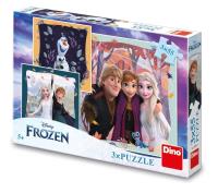 Opakowanie Puzzle Kraina Lodu Radosny Dzień 3x55el