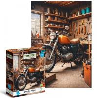 Puzzle Medium-L 500 Transport. Motocykl w garażu. Wydawca: Dodo. SmakLiter.pl Opakowanie Puzzle Medium-L 500 Transport. Motocykl w garażu