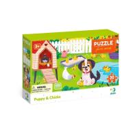 Opakowanie Puzzle Pies i kurczaki 30el