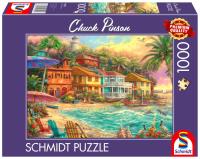 Puzzle PQ 1000 Chuck Pinson Życie na wyspie G3. Wydawca: Schmidt. SmakLiter.pl Opakowanie Puzzle PQ 1000 Chuck Pinson Życie na wyspie G3