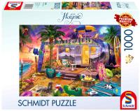 Puzzle PQ 1000 Jeff Haynie Mobilny domek na plaży. Wydawca: Schmidt. SmakLiter.pl Opakowanie Puzzle PQ 1000 Jeff Haynie Mobilny domek na plaży