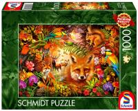 Puzzle PQ 1000 Kwiaty, futro i pióra G3. Wydawca: Schmidt. SmakLiter.pl Opakowanie Puzzle PQ 1000 Kwiaty, futro i pióra G3