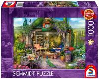 Puzzle PQ 1000 Wymarzony domek ogrodowy G3. Wydawca: Schmidt. SmakLiter.pl Opakowanie Puzzle PQ 1000 Wymarzony domek ogrodowy G3