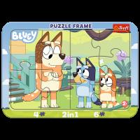 Opakowanie Puzzle Ramkowe Baby Bluey i Bingo 80032