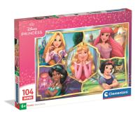PUZZLE SUPER 104 EL Princess. Wydawca: Clementoni. SmakLiter.pl Opakowanie PUZZLE SUPER 104 EL Princess