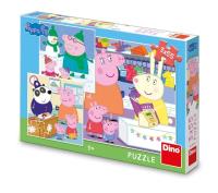 Puzzle Świnka Peppa 3x55el. Wydawca: Dino Toys. SmakLiter.pl Opakowanie Puzzle Świnka Peppa 3x55el