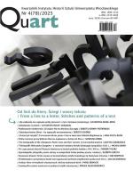 Okładka książki Quart nr 4(78) 2025 Od linii do litery