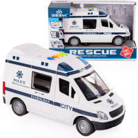 Radiowóz policyjny ze światłem i dźwiękiem. Wydawca: Lena. SmakLiter.pl Opakowanie Radiowóz policyjny ze światłem i dźwiękiem