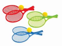 Rakietki do tenisa z miękką piłeczką mix. Wydawca: 3toysm. SmakLiter.pl Opakowanie Rakietki do tenisa z miękką piłeczką mix