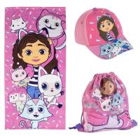 Opakowanie Ręcznik, czapka, worek na ramiona Koci Domek Gabi