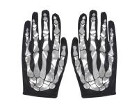 Opakowanie Rękawice szkielet srebrne 22cm