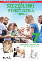 Religia SP 7 Przewodnik metodyczny Szczęśliwi, którzy czynią dobro. Autor: K. Mielnicki, E. Kondrak. SmakLiter.pl Okładka książki Religia SP 7 Przewodnik metodyczny Szczęśliwi, którzy czynią dobro