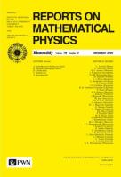 Okładka książki Reports on Mathematical Physics 78/3
