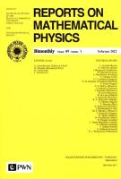 Okładka książki Reports on Mathematical Physics 89/1