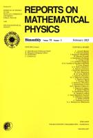 Opakowanie Reports on Mathematical Physics 91/1/2023