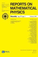 Opakowanie Reports On Mathematical Physics volume 95 number 1 Polska