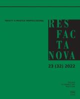 Okładka książki Res Facta Nova 23(32) 2022