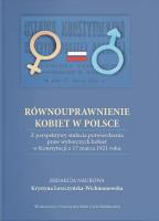 Okładka książki Równouprawnienie kobiet w Polsce