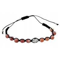 Opakowanie Różaniec 10-tka Kamień naturalny pomarańcz