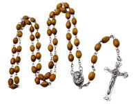 Opakowanie Różaniec drewno oliwne z ziemią Świętą