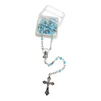 Opakowanie Różaniec dziecięcy błękitny w pudełeczku