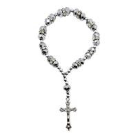 Opakowanie Różaniec kryształ srebrny z krzyżykiem