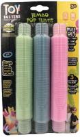 Opakowanie Rurki sensoryczne jumbo świecące w ciemności  fidget pop tubes 3 sztuki